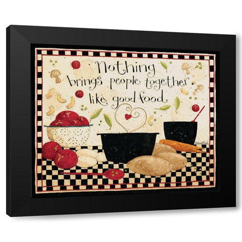 Good Food Black Modern Wood Framed Art Print with Double Matting by DiPaolo, Dan