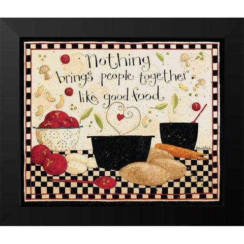 Good Food Black Modern Wood Framed Art Print by DiPaolo, Dan