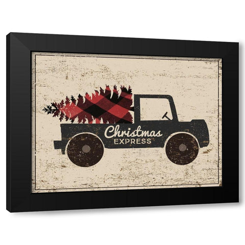 Christmas Express Black Modern Wood Framed Art Print by DiPaolo, Dan