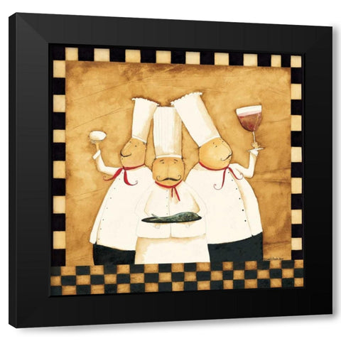 Bistro Chefs Black Modern Wood Framed Art Print with Double Matting by DiPaolo, Dan