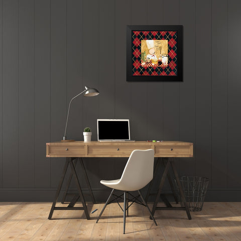Yum Black Modern Wood Framed Art Print by DiPaolo, Dan