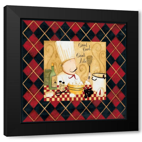Yum Black Modern Wood Framed Art Print with Double Matting by DiPaolo, Dan