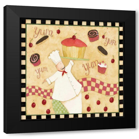 Yummy Black Modern Wood Framed Art Print by DiPaolo, Dan