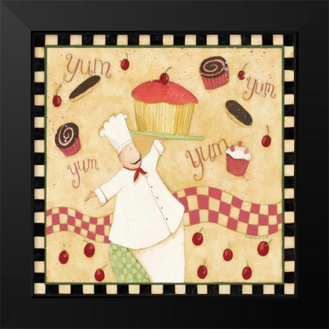 Yummy Black Modern Wood Framed Art Print by DiPaolo, Dan