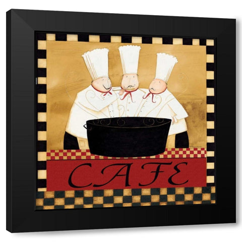 Cafe Chefs Black Modern Wood Framed Art Print by DiPaolo, Dan
