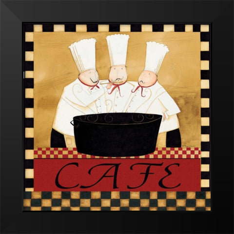 Cafe Chefs Black Modern Wood Framed Art Print by DiPaolo, Dan