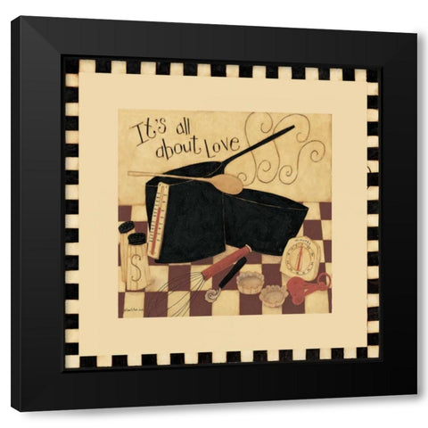 About Love Black Modern Wood Framed Art Print with Double Matting by DiPaolo, Dan