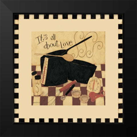 About Love Black Modern Wood Framed Art Print by DiPaolo, Dan