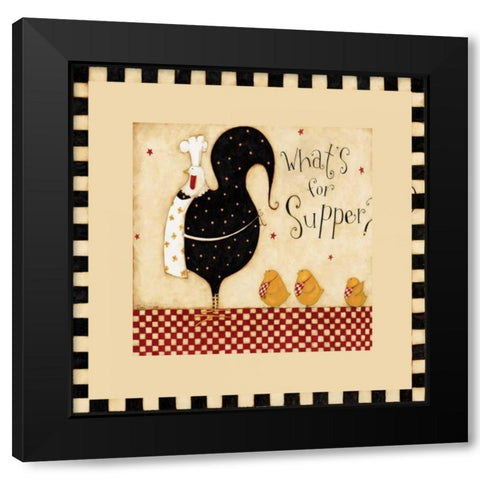 Mother With Chicks Black Modern Wood Framed Art Print by DiPaolo, Dan