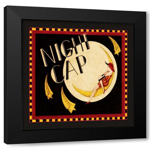 Night Cap Black Modern Wood Framed Art Print with Double Matting by DiPaolo, Dan