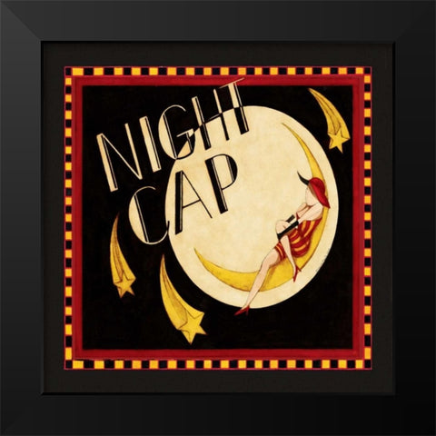 Night Cap Black Modern Wood Framed Art Print by DiPaolo, Dan