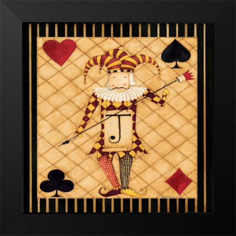 What a Joker Black Modern Wood Framed Art Print by DiPaolo, Dan