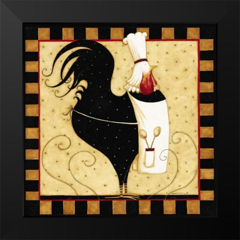 Apron Chick Black Modern Wood Framed Art Print by DiPaolo, Dan