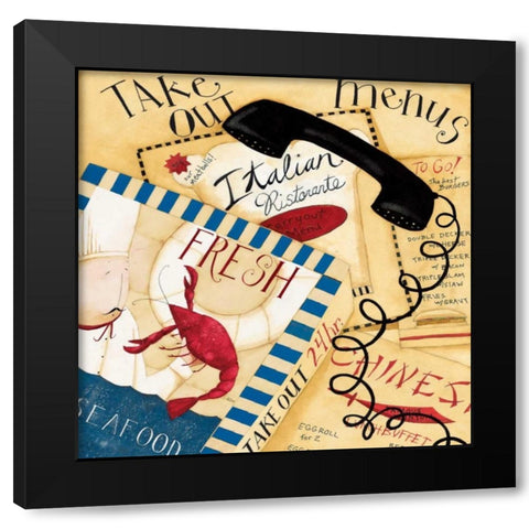All Takeout Black Modern Wood Framed Art Print with Double Matting by DiPaolo, Dan