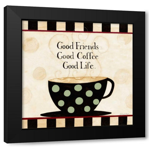 And Then Came Coffee Black Modern Wood Framed Art Print with Double Matting by DiPaolo, Dan