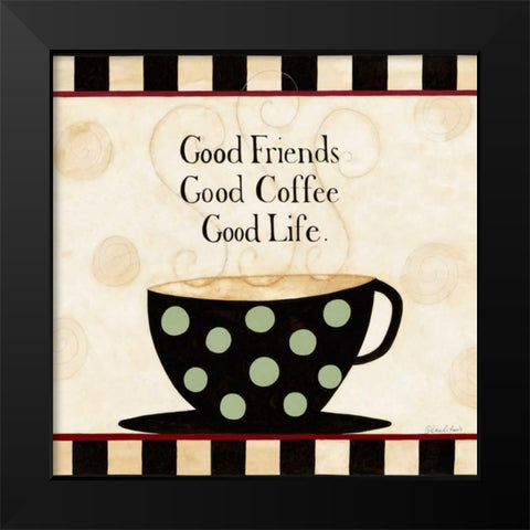 And Then Came Coffee Black Modern Wood Framed Art Print by DiPaolo, Dan