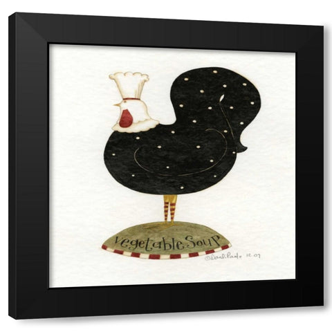 Veggie Soup Black Modern Wood Framed Art Print with Double Matting by DiPaolo, Dan