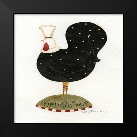 Veggie Soup Black Modern Wood Framed Art Print by DiPaolo, Dan