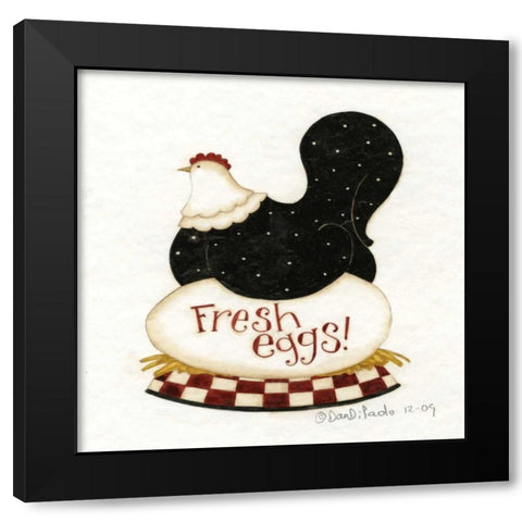Farm Egg Black Modern Wood Framed Art Print by DiPaolo, Dan