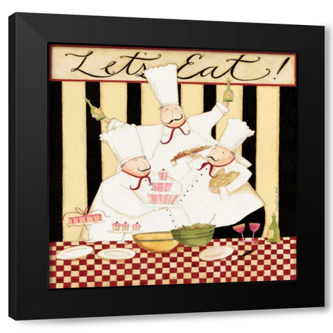Eat Black Modern Wood Framed Art Print with Double Matting by DiPaolo, Dan