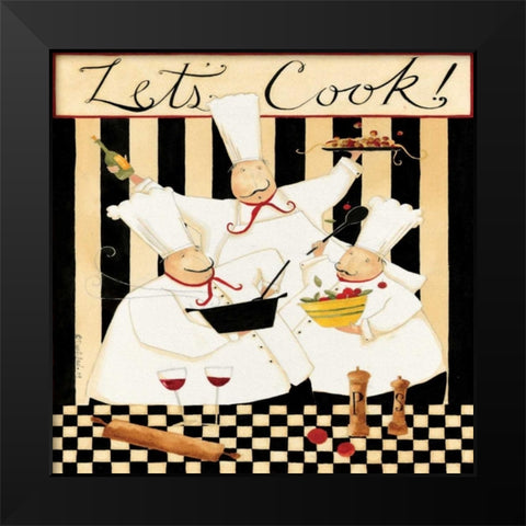 Cooking Time Black Modern Wood Framed Art Print by DiPaolo, Dan