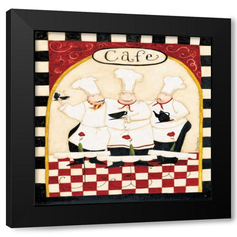 Cooking Together Black Modern Wood Framed Art Print by DiPaolo, Dan