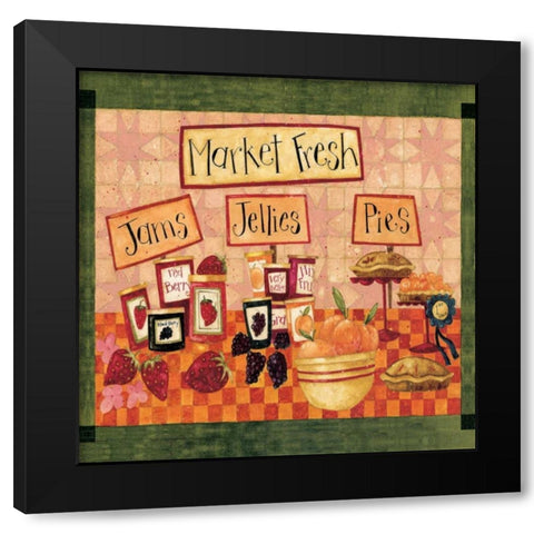 Market Time Black Modern Wood Framed Art Print by DiPaolo, Dan