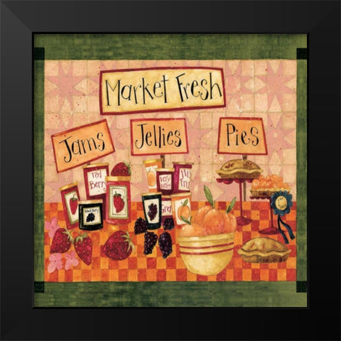 Market Time Black Modern Wood Framed Art Print by DiPaolo, Dan