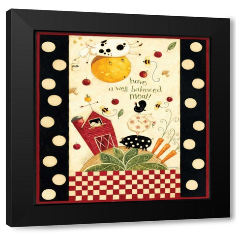 Little Farm On The Hill Black Modern Wood Framed Art Print by DiPaolo, Dan