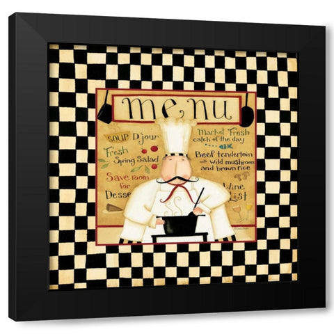 Todays Menu Black Modern Wood Framed Art Print with Double Matting by DiPaolo, Dan