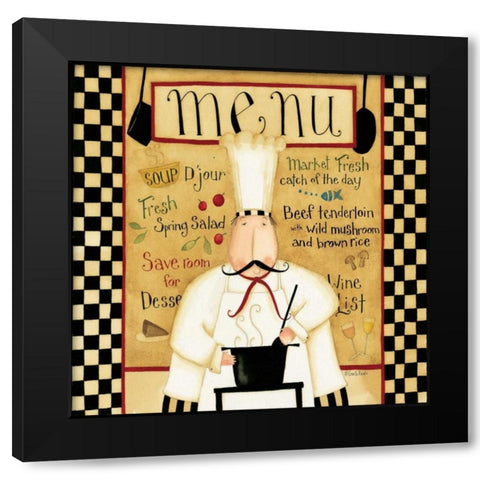 On The Menu Black Modern Wood Framed Art Print by DiPaolo, Dan