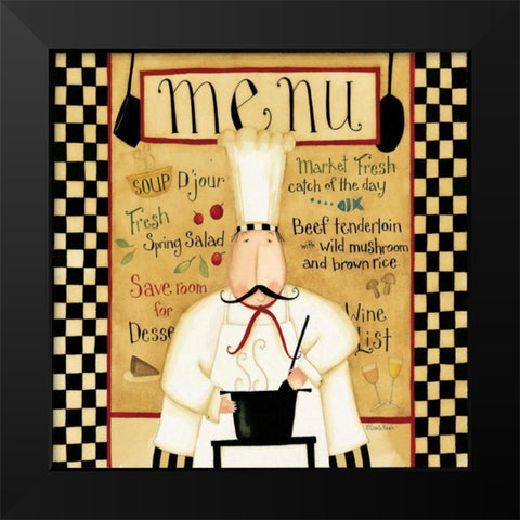 On The Menu Black Modern Wood Framed Art Print by DiPaolo, Dan