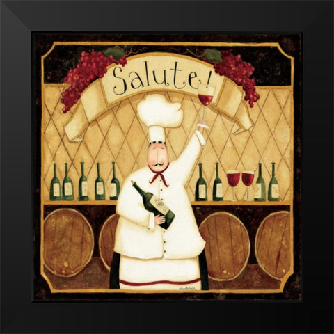 Wine In Hand Black Modern Wood Framed Art Print by DiPaolo, Dan