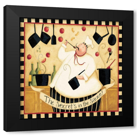 Making The Sauce Black Modern Wood Framed Art Print with Double Matting by DiPaolo, Dan