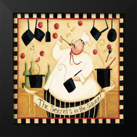 Making The Sauce Black Modern Wood Framed Art Print by DiPaolo, Dan