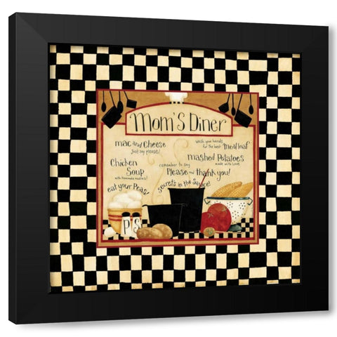 Corner Diner Black Modern Wood Framed Art Print by DiPaolo, Dan