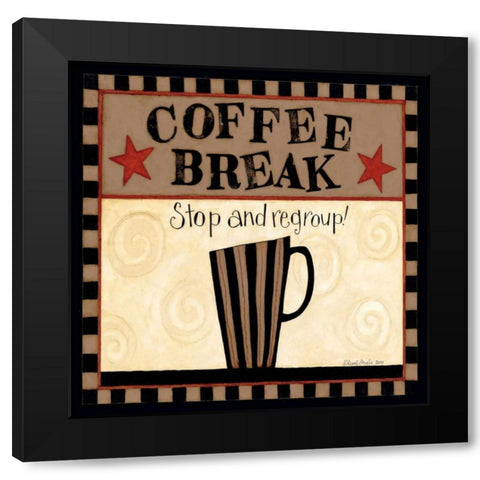 Drink The Coffee Black Modern Wood Framed Art Print with Double Matting by DiPaolo, Dan