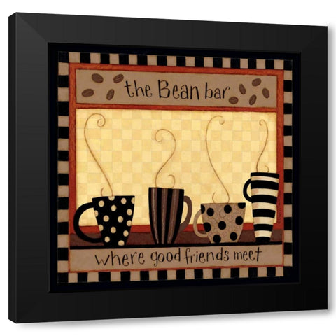 Coffee Beanery Black Modern Wood Framed Art Print by DiPaolo, Dan