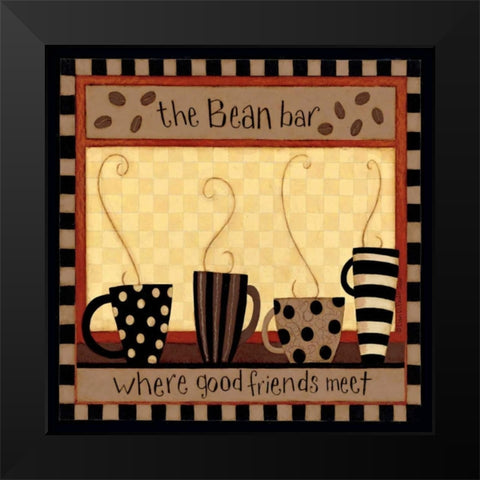 Coffee Beanery Black Modern Wood Framed Art Print by DiPaolo, Dan
