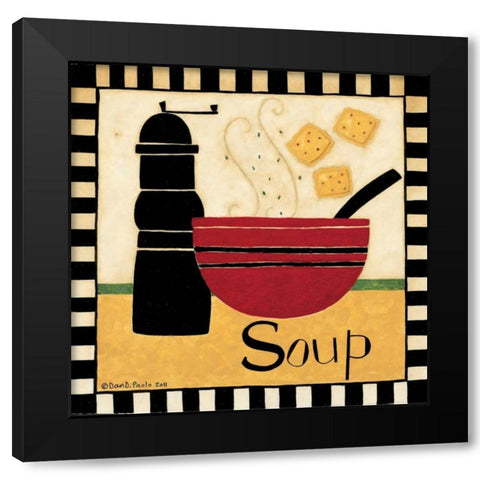 Soup Bowl Black Modern Wood Framed Art Print with Double Matting by DiPaolo, Dan