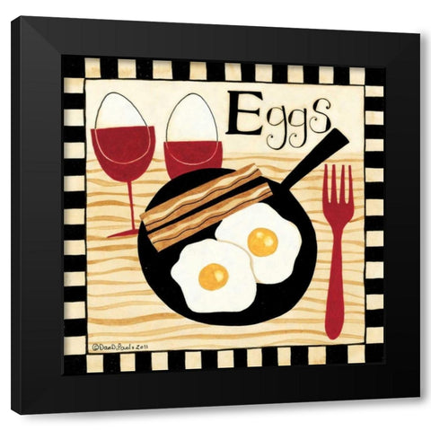 Breakfast Eggs Black Modern Wood Framed Art Print by DiPaolo, Dan