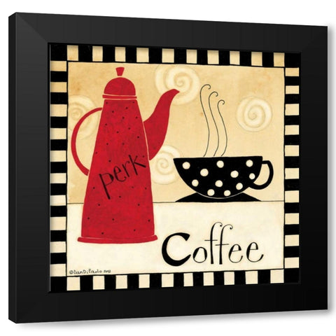 One Cup Black Modern Wood Framed Art Print with Double Matting by DiPaolo, Dan