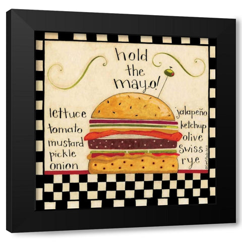 Eat Big Black Modern Wood Framed Art Print by DiPaolo, Dan