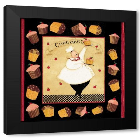 My Cupcakes Black Modern Wood Framed Art Print by DiPaolo, Dan