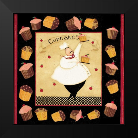 My Cupcakes Black Modern Wood Framed Art Print by DiPaolo, Dan