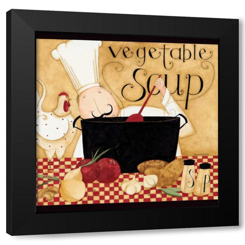 Soup Pot Black Modern Wood Framed Art Print with Double Matting by DiPaolo, Dan