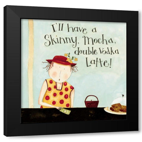 Vodka Latte Black Modern Wood Framed Art Print with Double Matting by DiPaolo, Dan