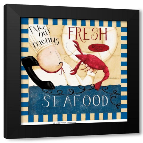 Menu Box Black Modern Wood Framed Art Print by DiPaolo, Dan