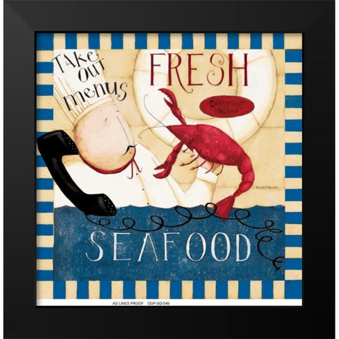 Menu Box Black Modern Wood Framed Art Print by DiPaolo, Dan