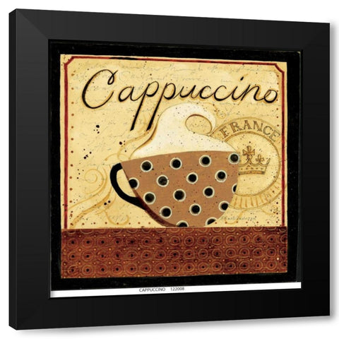 Cappuccino Black Modern Wood Framed Art Print by DiPaolo, Dan